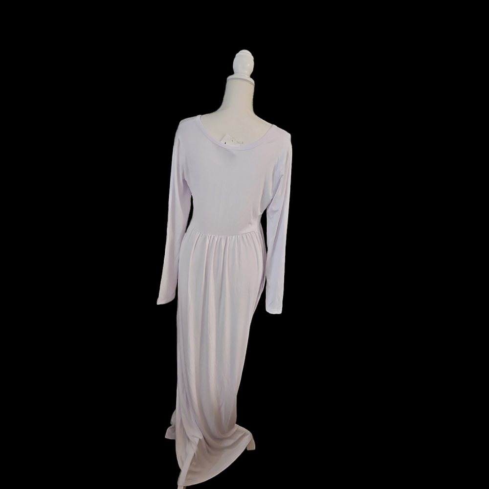 VIISHOW Women's Long Sleeve Loose Plain Maxi Dresses Casual Long Dresses with Po